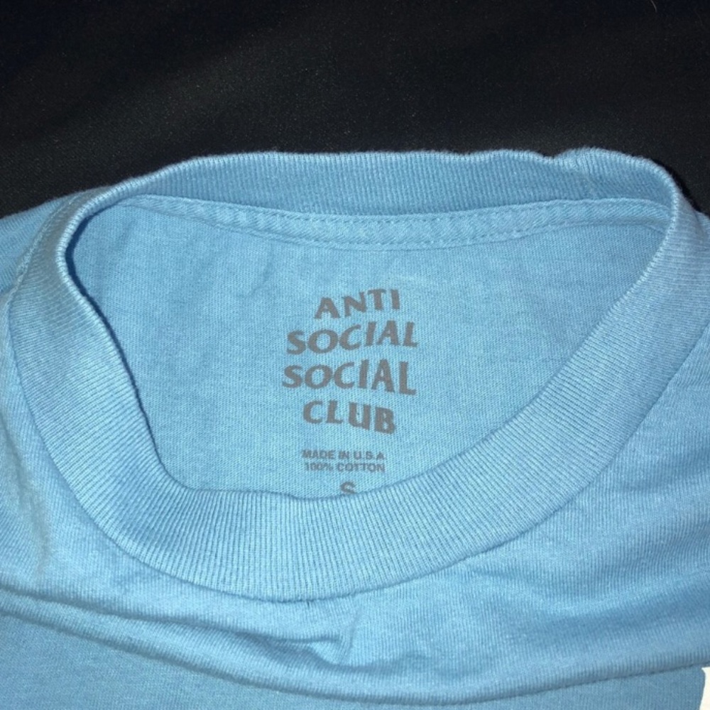 Blue antisocial social club shirt